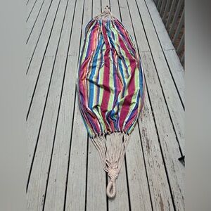 Hammock approx 9’ multicolor woven boho design